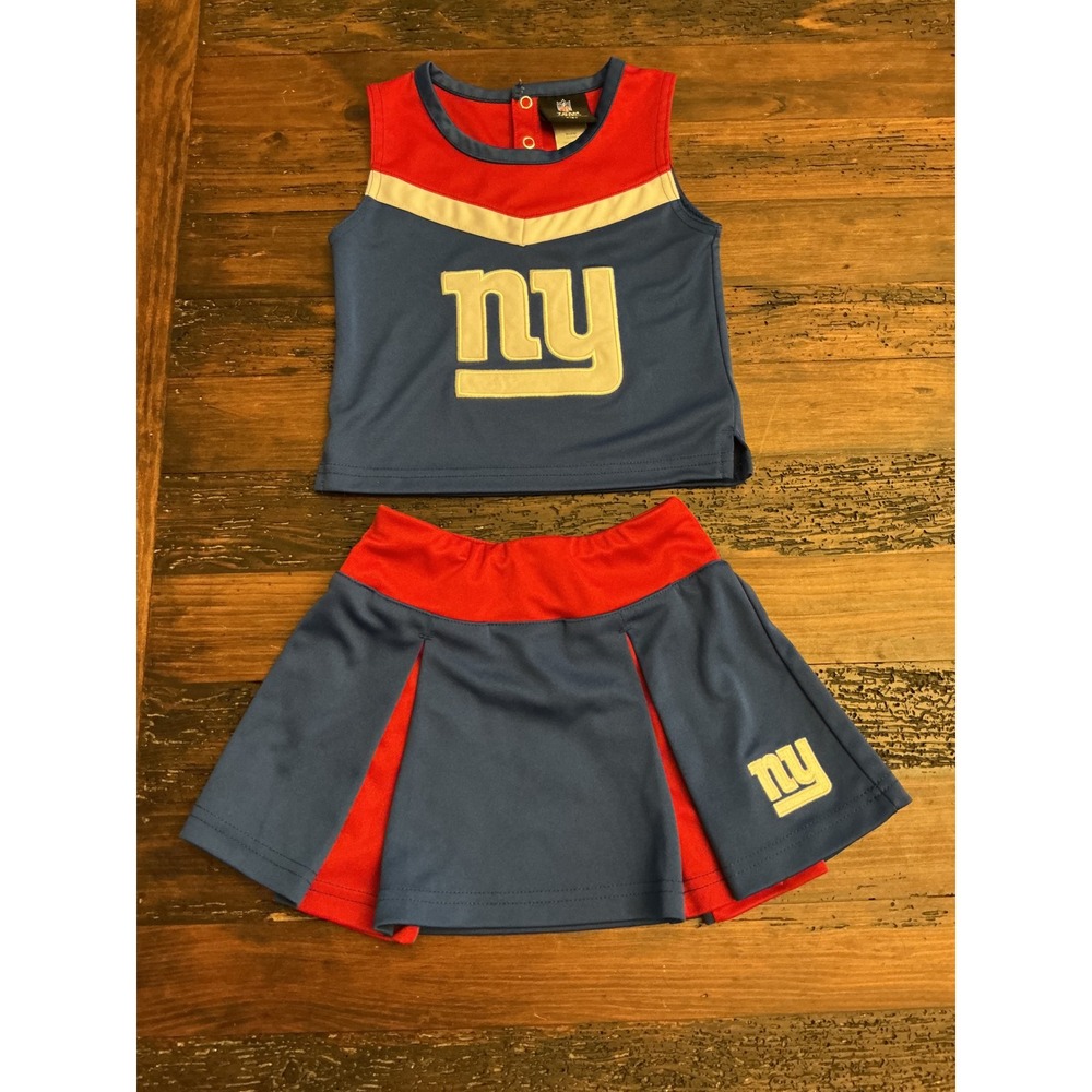 NFL Team Apparel New York Giants Two Piece Cheerleading Outfit Toddler Girl 3T